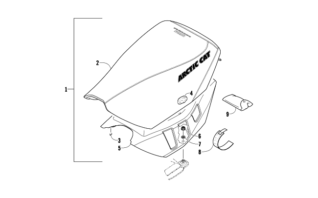 Parts Diagram for Arctic Cat 2010 M8 153 SNO PRO LE SNOWMOBILE SEAT ASSEMBLY