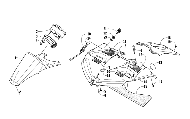 Parts Diagram for Arctic Cat 2010 F8 EFI SNOWMOBILE CONSOLE ASSEMBLY