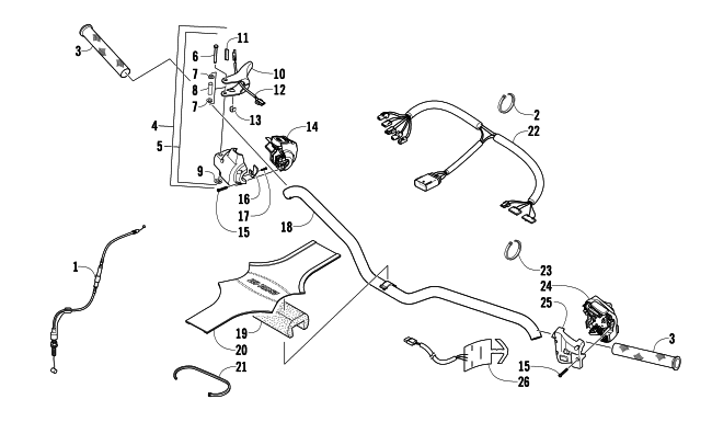 Parts Diagram for Arctic Cat 2010 F8 EFI SNOWMOBILE HANDLEBAR AND CONTROLS