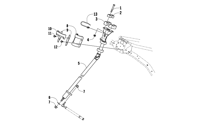 Parts Diagram for Arctic Cat 2010 F8 EFI SNOWMOBILE STEERING POST ASSEMBLY