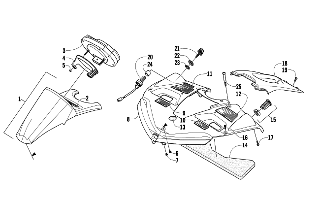 Parts Diagram for Arctic Cat 2011 F8 SNO PRO SNOWMOBILE CONSOLE ASSEMBLY