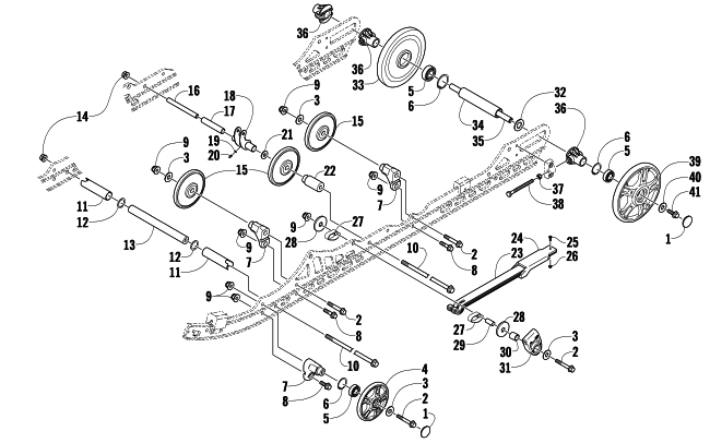 Parts Diagram for Arctic Cat 2011 T570 TOURING SNOWMOBILE IDLER WHEEL ASSEMBLY