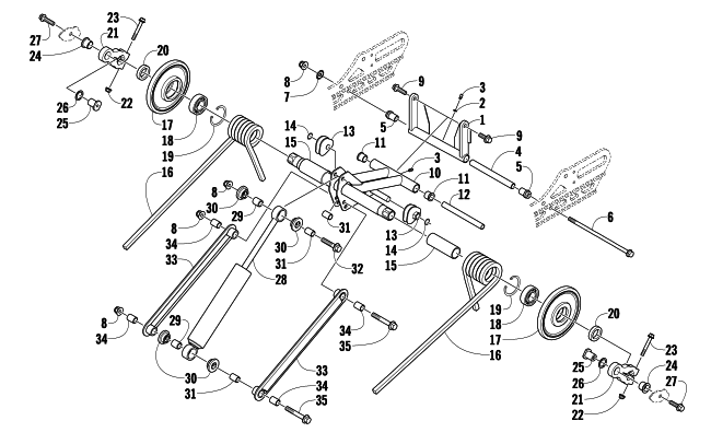 Parts Diagram for Arctic Cat 2010 TZ1 TURBO LXR LE SNOWMOBILE REAR SUSPENSION REAR ARM ASSEMBLY