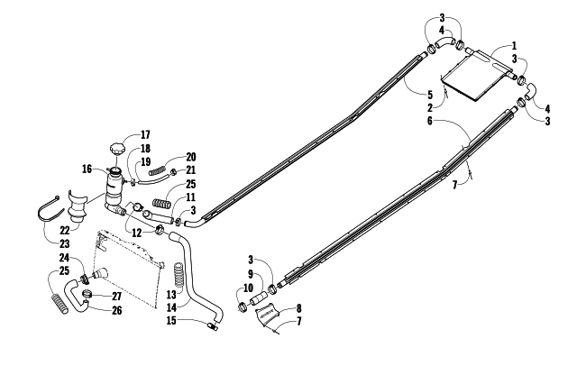 Parts Diagram for Arctic Cat 2011 M6 153 SNOWMOBILE COOLING ASSEMBLY