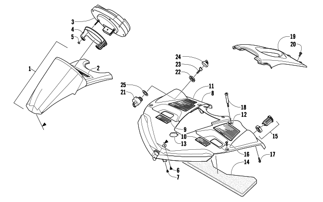 Parts Diagram for Arctic Cat 2011 Z1 SNO PRO SNOWMOBILE CONSOLE ASSEMBLY