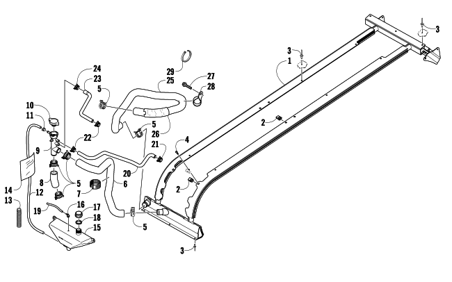 Parts Diagram for Arctic Cat 2011 Z1 TURBO SNO PRO SNOWMOBILE COOLING ASSEMBLY