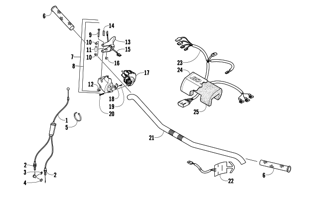 Parts Diagram for Arctic Cat 2013 SNO PRO 500 SNOWMOBILE HANDLEBAR AND CONTROLS