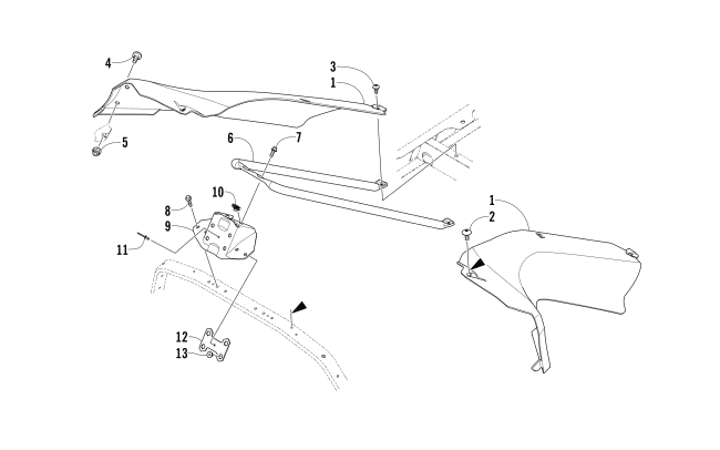 Parts Diagram for Arctic Cat 2018 BEARCAT 2000 XT SNOWMOBILE SEAT SUPPORT ASSEMBLY