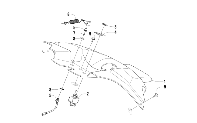 Parts Diagram for Arctic Cat 2010 ARCTIC CAT 500 SNO PRO SNOWMOBILE CONSOLE AND SWITCH ASSEMBLY