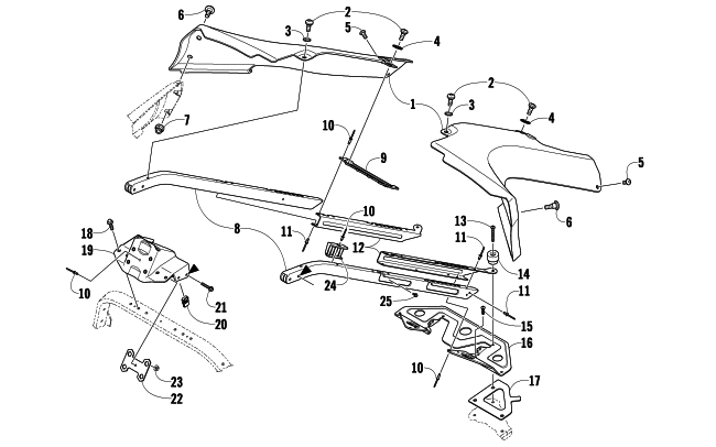 Parts Diagram for Arctic Cat 2010 Z1 TURBO SNO PRO SNOWMOBILE SEAT SUPPORT ASSEMBLY