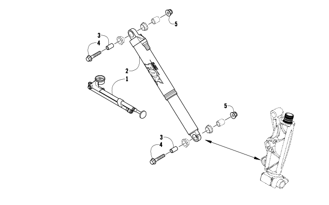 Parts Diagram for Arctic Cat 2010 Z1 TURBO EXT SNO PRO SNOWMOBILE FRONT SUSPENSION SHOCK ABSORBER ASSEMBLY