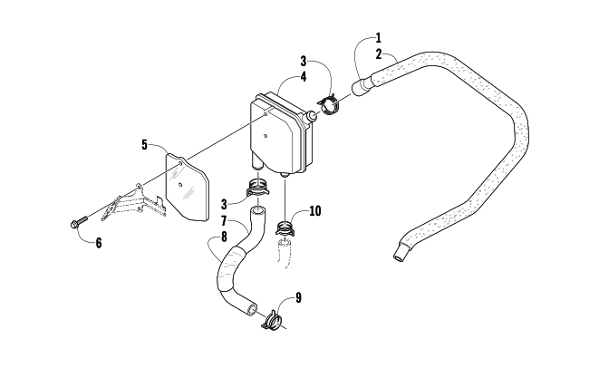Parts Diagram for Arctic Cat 2013 TZ1 TURBO LXR SNOWMOBILE OIL SEPARATOR ASSEMBLY