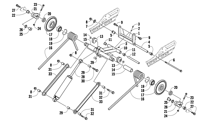 Parts Diagram for Arctic Cat 2010 Z1 TURBO EXT SNO PRO SNOWMOBILE REAR SUSPENSION REAR ARM ASSEMBLY