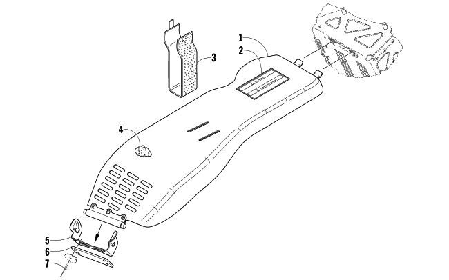 Parts Diagram for Arctic Cat 2010 M8 153 SNOWMOBILE BELT GUARD ASSEMBLY