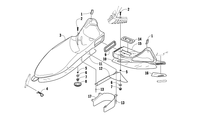 Parts Diagram for Arctic Cat 2010 M8 153 SNO PRO LE SNOWMOBILE AIR INTAKE ASSEMBLY