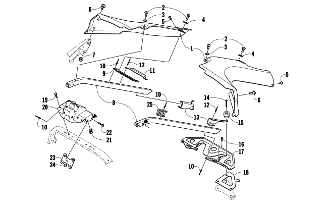 Parts Diagram for Arctic Cat 2010 TZ1 TURBO LXR SNOWMOBILE SEAT SUPPORT ASSEMBLY