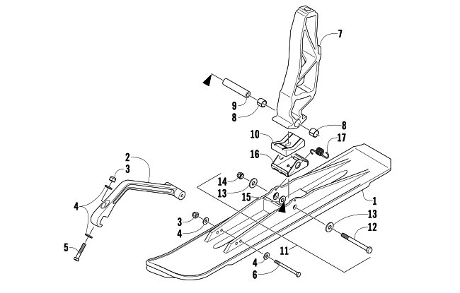 Parts Diagram for Arctic Cat 2009 600 SNO PRO SNOWMOBILE SKI AND SPINDLE ASSEMBLY