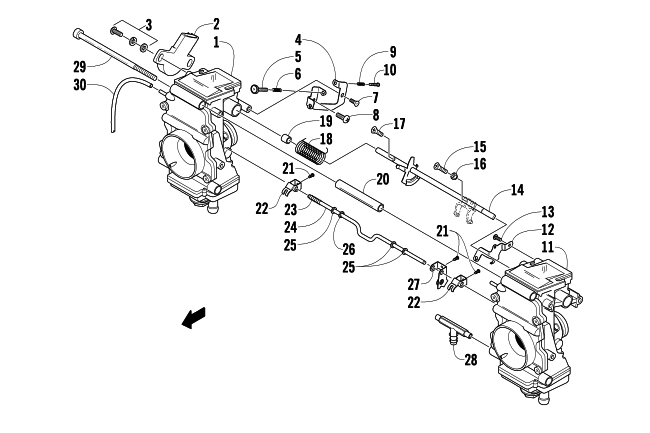 Parts Diagram for Arctic Cat 2010 600 SNO PRO CROSS COUNTRY SNOWMOBILE CARBURETOR - EXTERNAL PARTS