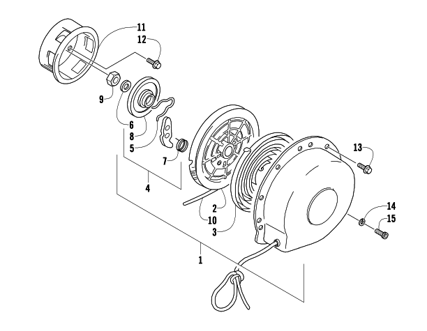 Parts Diagram for Arctic Cat 2010 600 SNO PRO CROSS COUNTRY SNOWMOBILE RECOIL STARTER