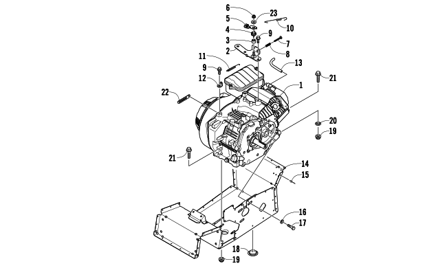 Parts Diagram for Arctic Cat 2010 AC 120 SNO PRO SNOWMOBILE ENGINE AND RELATED PARTS