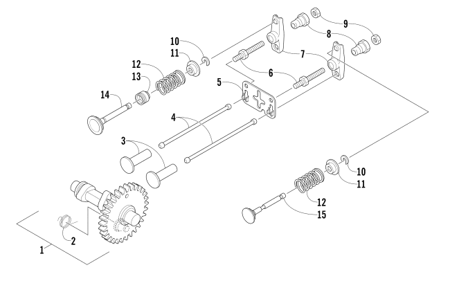 Parts Diagram for Arctic Cat 2013 AC SNO PRO 120 SNOWMOBILE CAMSHAFT AND VALVE ASSEMBLY