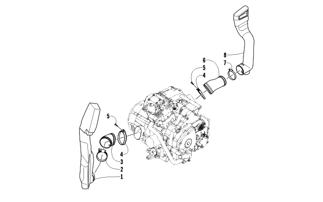 Parts Diagram for Arctic Cat 2011 450 EFI ATV CASE/BELT COOLING ASSEMBLY