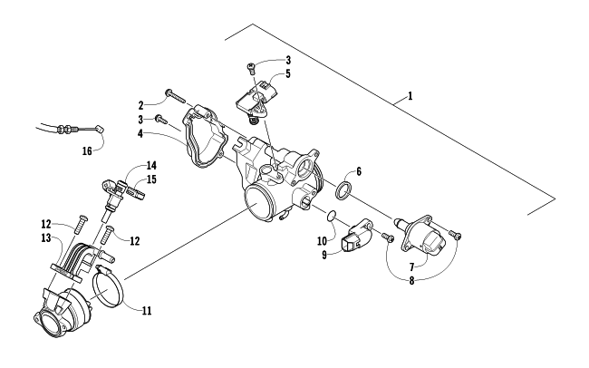 Parts Diagram for Arctic Cat 2011 TRV 450 EFI ATV THROTTLE BODY ASSEMBLY