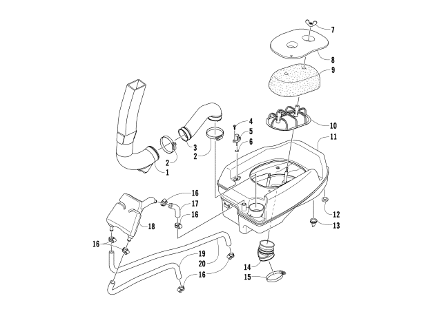 Parts Diagram for Arctic Cat 2017 1000 MUD PRO LTD EPS ATV AIR INTAKE ASSEMBLY