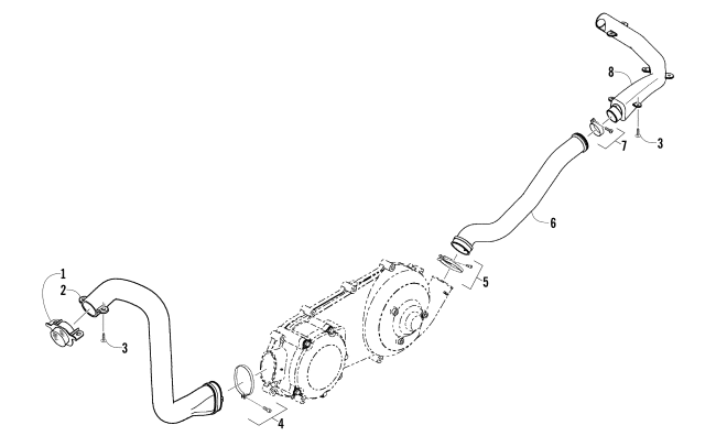 Parts Diagram for Arctic Cat 2010 300 2X4 UTILITY ATV CASE/BELT COOLING ASSEMBLY