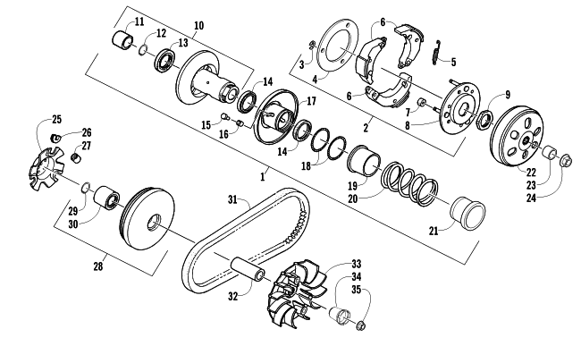 Parts Diagram for Arctic Cat 2018 ALTERRA 300 ATV CLUTCH ASSEMBLY