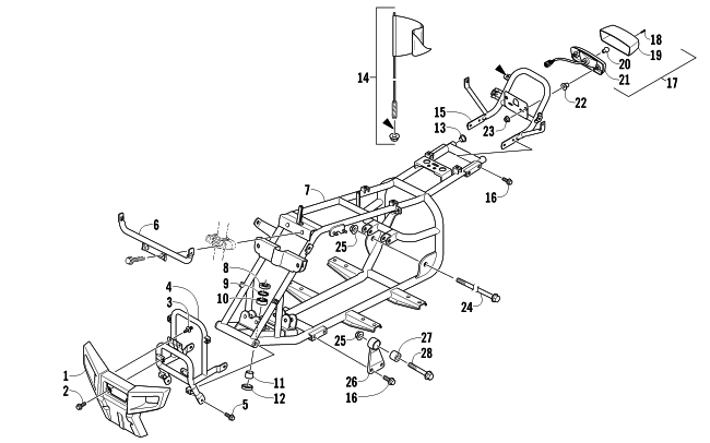 Parts Diagram for Arctic Cat 2011 90 2X4 UTILITY ATV FRAME AND RELATED PARTS ASSEMBLY