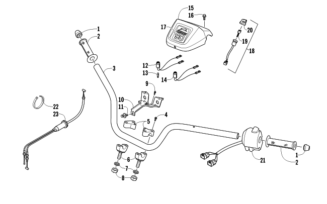 Parts Diagram for Arctic Cat 2010 90 2X4 UTILITY ATV HANDLEBAR AND CONTROL ASSEMBLY