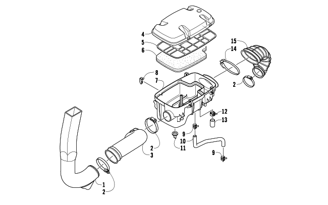 Parts Diagram for Arctic Cat 2010 650 4X4 AUTOMATIC MUD PRO ATV AIR INTAKE ASSEMBLY
