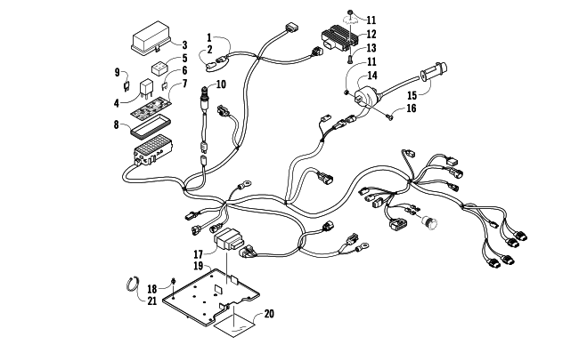 Parts Diagram for Arctic Cat 2010 650 4X4 AUTOMATIC MUD PRO ATV WIRING HARNESS ASSEMBLY