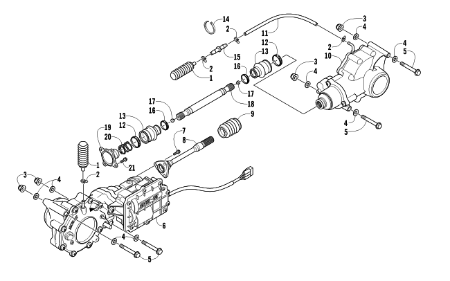 Parts Diagram for Arctic Cat 2011 700 DIESEL ATV DRIVE TRAIN ASSEMBLY