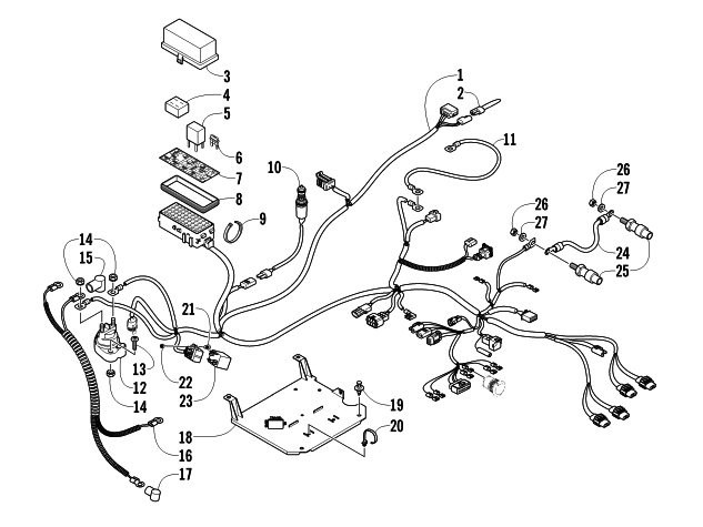 Parts Diagram for Arctic Cat 2010 700 DIESEL ATV WIRING HARNESS ASSEMBLY