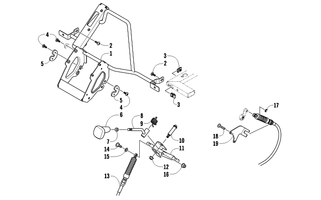 Parts Diagram for Arctic Cat 2013 PROWLER 550 XT ATV SHIFTER ASSEMBLY