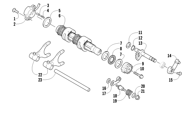 Parts Diagram for Arctic Cat 2011 1000s H2 EFI ATV GEAR SHIFTING ASSEMBLY