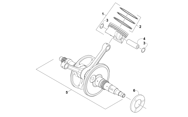 Parts Diagram for Arctic Cat 2014 PROWLER 1000 XTZ ATV CRANKSHAFT AND PISTON ASSEMBLY