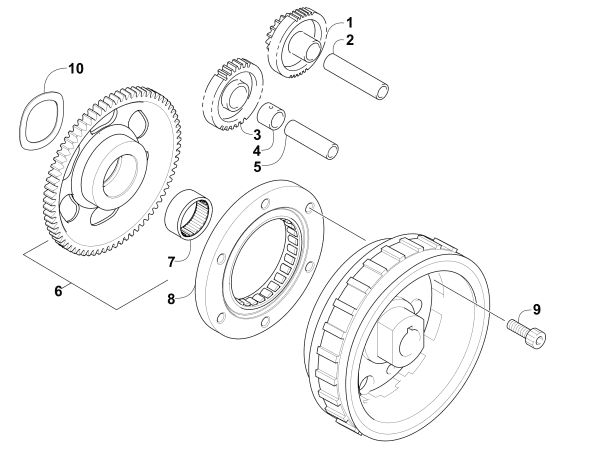 Parts Diagram for Arctic Cat 2009 1000 TRV CRUISER ATV STARTER CLUTCH ASSEMBLY