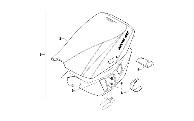 Parts Diagram for Arctic Cat 2011 M8 153 SNOWMOBILE SEAT ASSEMBLY
