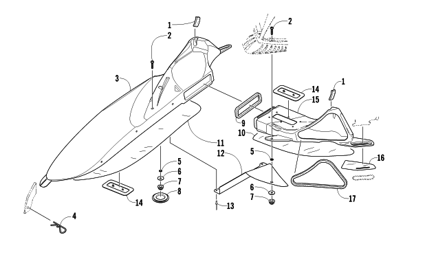 Parts Diagram for Arctic Cat 2011 CFR1000 SNOWMOBILE AIR INTAKE ASSEMBLY