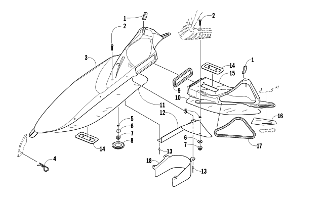 Parts Diagram for Arctic Cat 2011 M1000 162 SNO PRO SNOWMOBILE AIR INTAKE ASSEMBLY