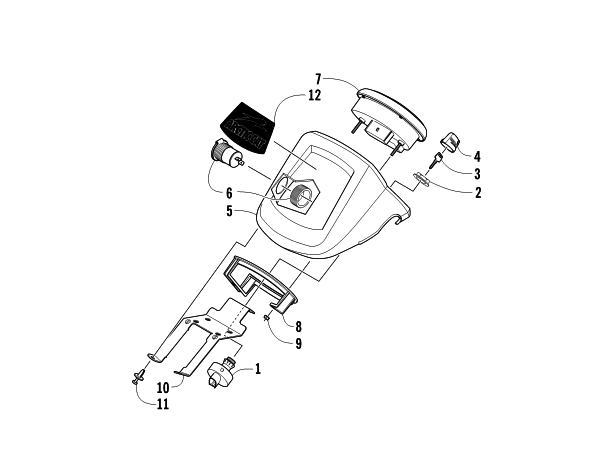 Parts Diagram for Arctic Cat 2010 550s H1 EFI ATV INSTRUMENT POD ASSEMBLY