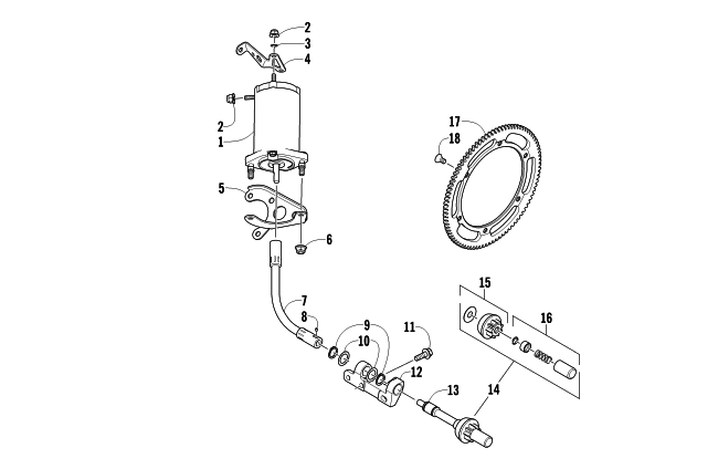 Parts Diagram for Arctic Cat 2012 F5 LXR SNOWMOBILE FLEX-DRIVE STARTER MOTOR ASSEMBLY
