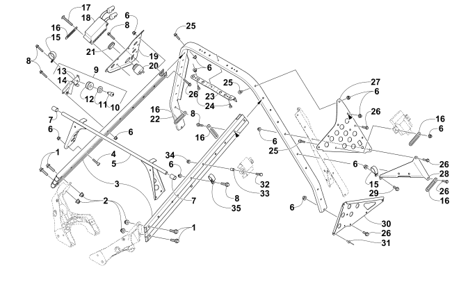 Parts Diagram for Arctic Cat 2017 BEARCAT 2000 LT SNOWMOBILE STEERING SUPPORT ASSEMBLY