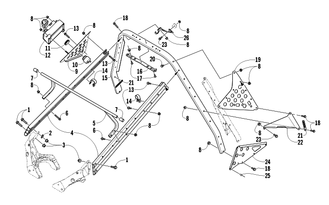 Parts Diagram for Arctic Cat 2011 F5 LXR SNOWMOBILE STEERING SUPPORT ASSEMBLY