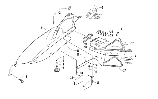 Parts Diagram for Arctic Cat 2011 M8 162 SNOWMOBILE AIR INTAKE ASSEMBLY