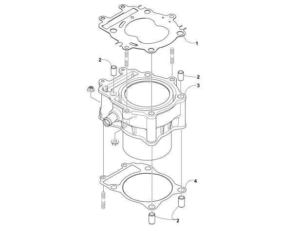 Parts Diagram for Arctic Cat 2016 XC 450 EFI ATV CYLINDER ASSEMBLY