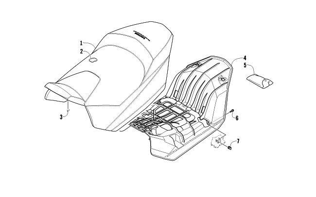 Parts Diagram for Arctic Cat 2011 F570 SNOWMOBILE SEAT ASSEMBLY